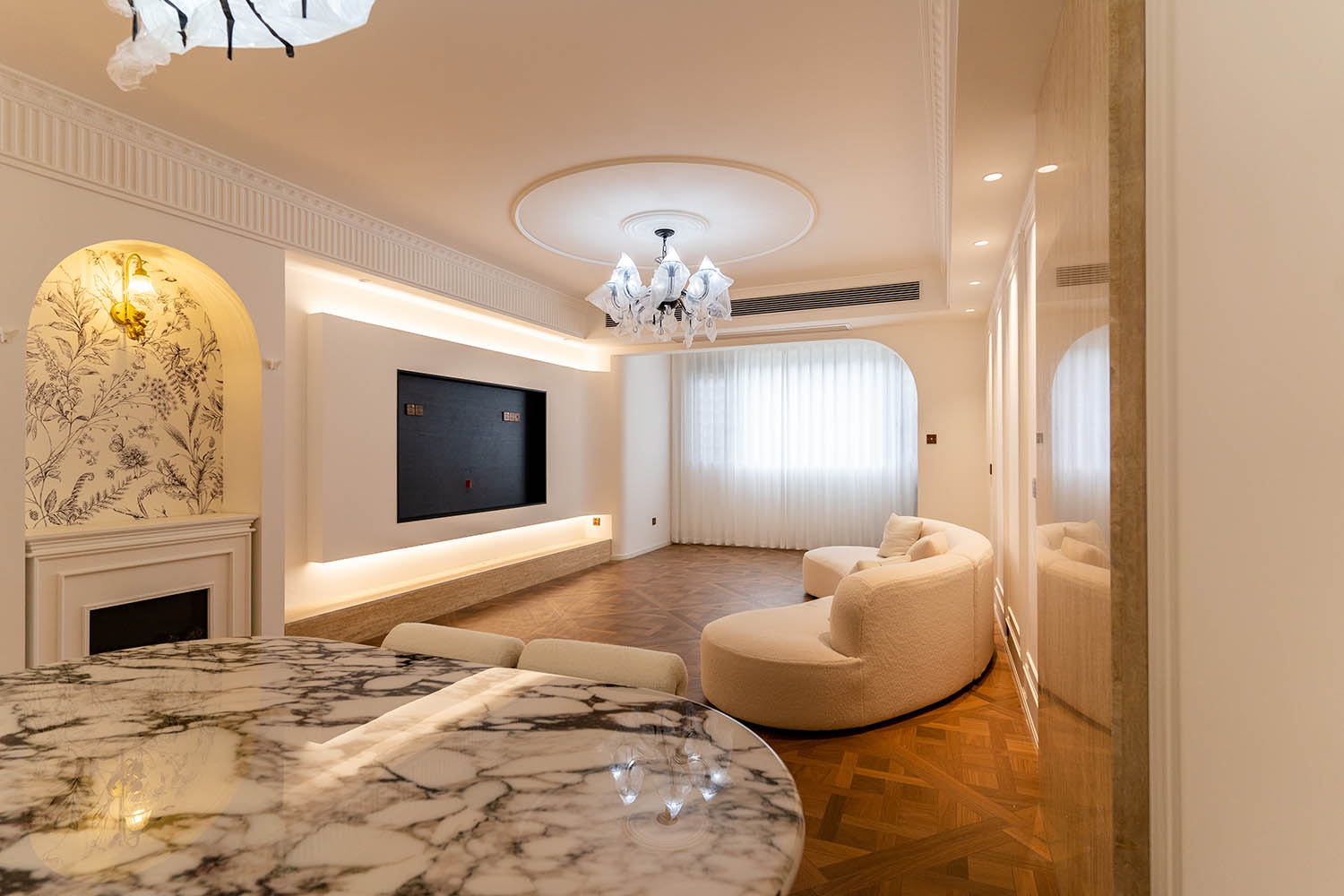 株洲家博整装玫瑰御园133㎡ 原木奶油风格装修赏析