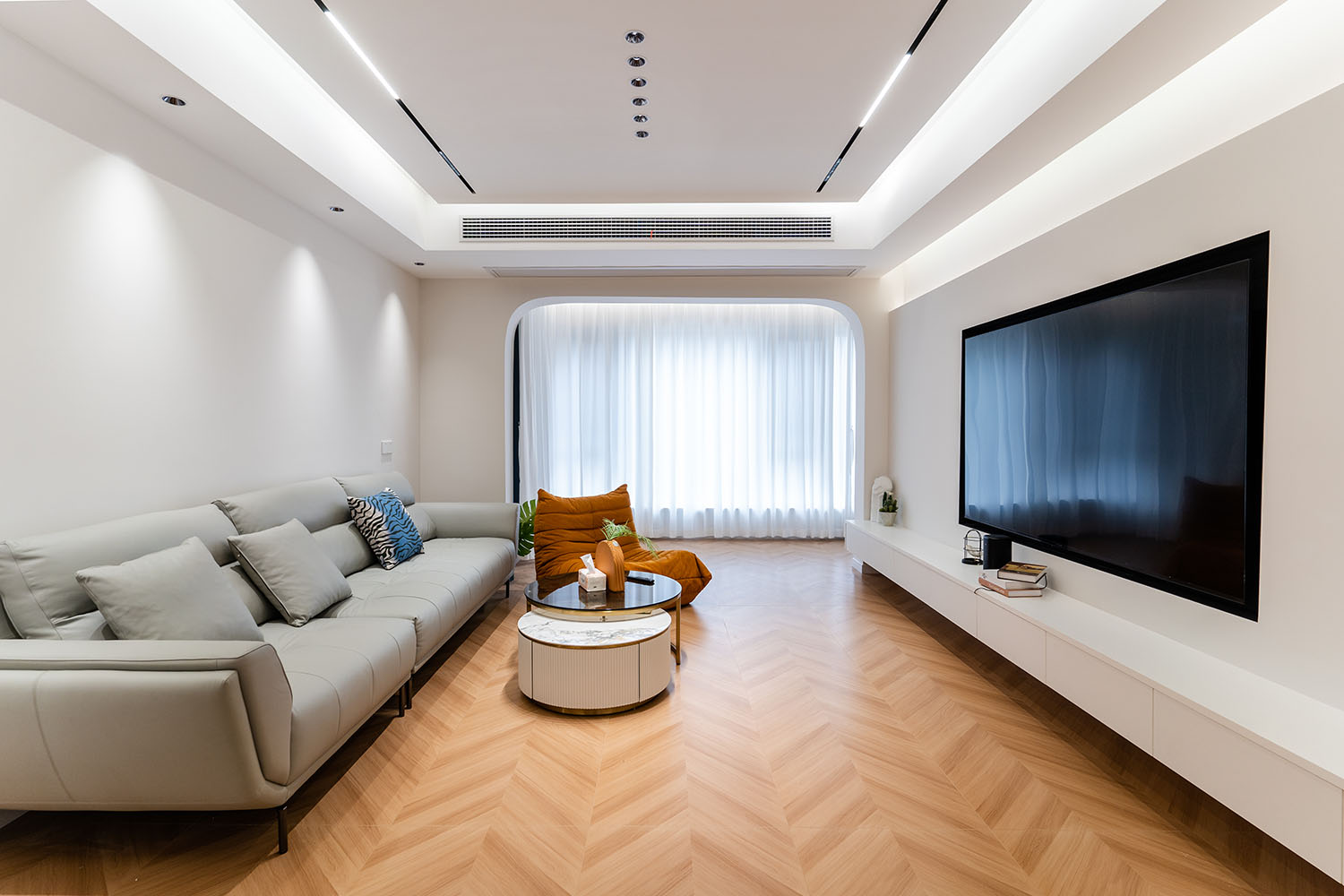 株洲家博整装未名1898小区126㎡ 现代奶油风格装修赏析