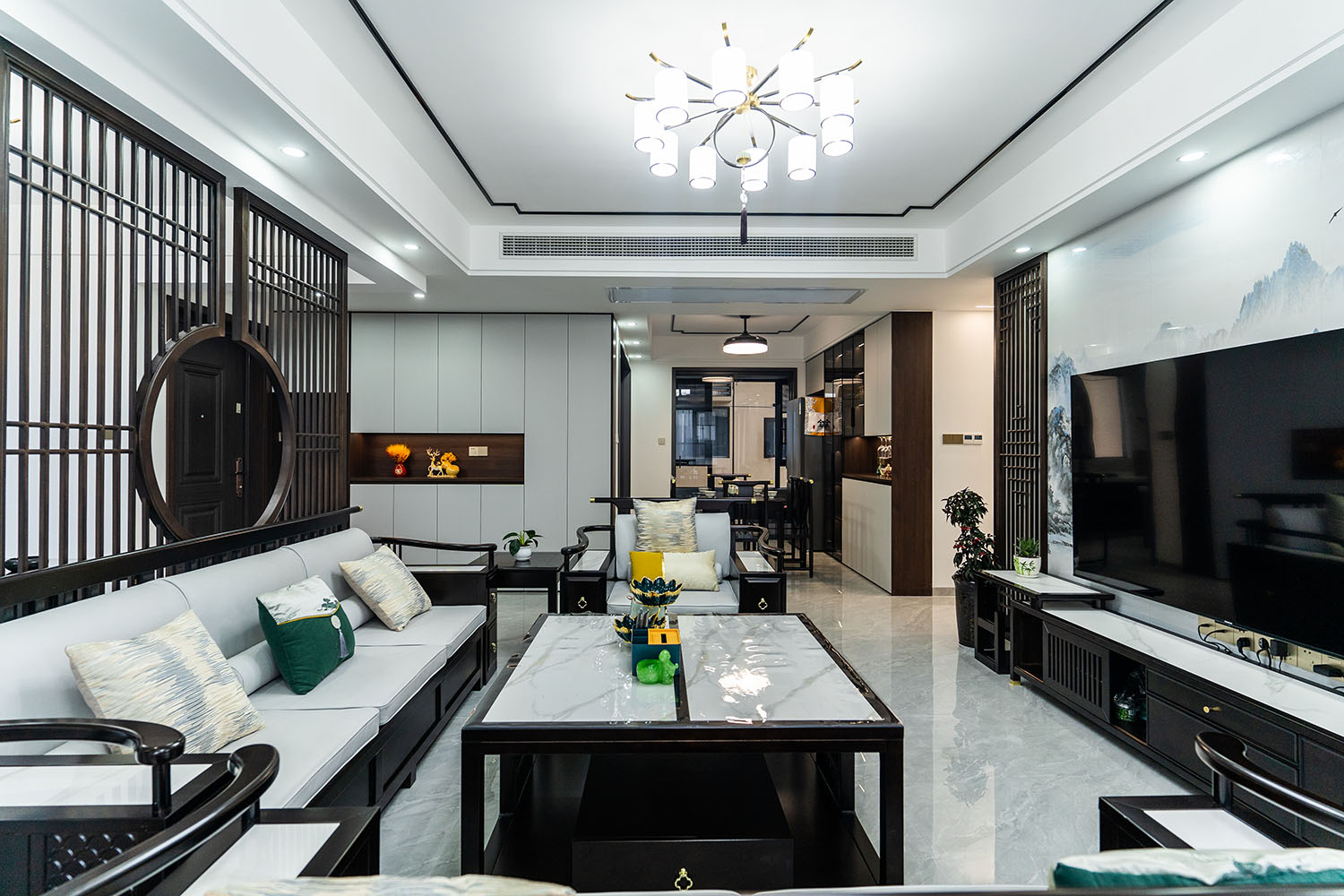 株洲家博整装雪峰山壹号123㎡  新中式风格装修赏析