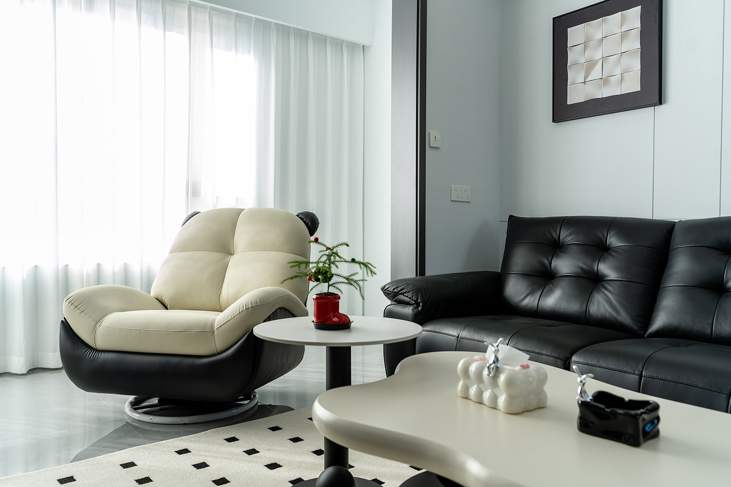 株洲家博整装玥熙台136㎡ 现代黑白灰装修赏析