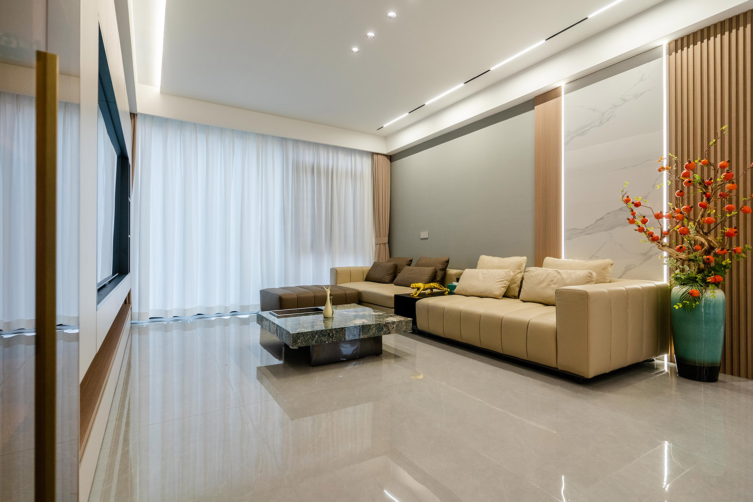 株洲家博整装中海学府里139㎡ 现代轻奢风格装修赏析